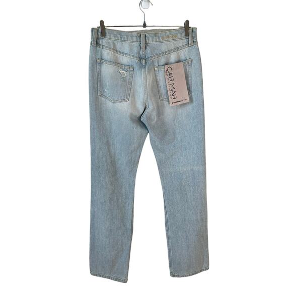 NWT CARMAR LF Womens Freddy Boyfriend Fit Distressed Jeans Light Wash 26 USA - Picture 2 of 13